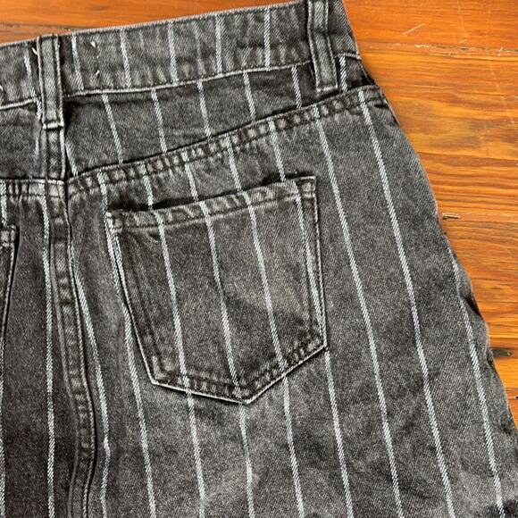 PACSUN striped vintage washed distressed denim jean mini skirt sz 25 - Picture 6 of 6
